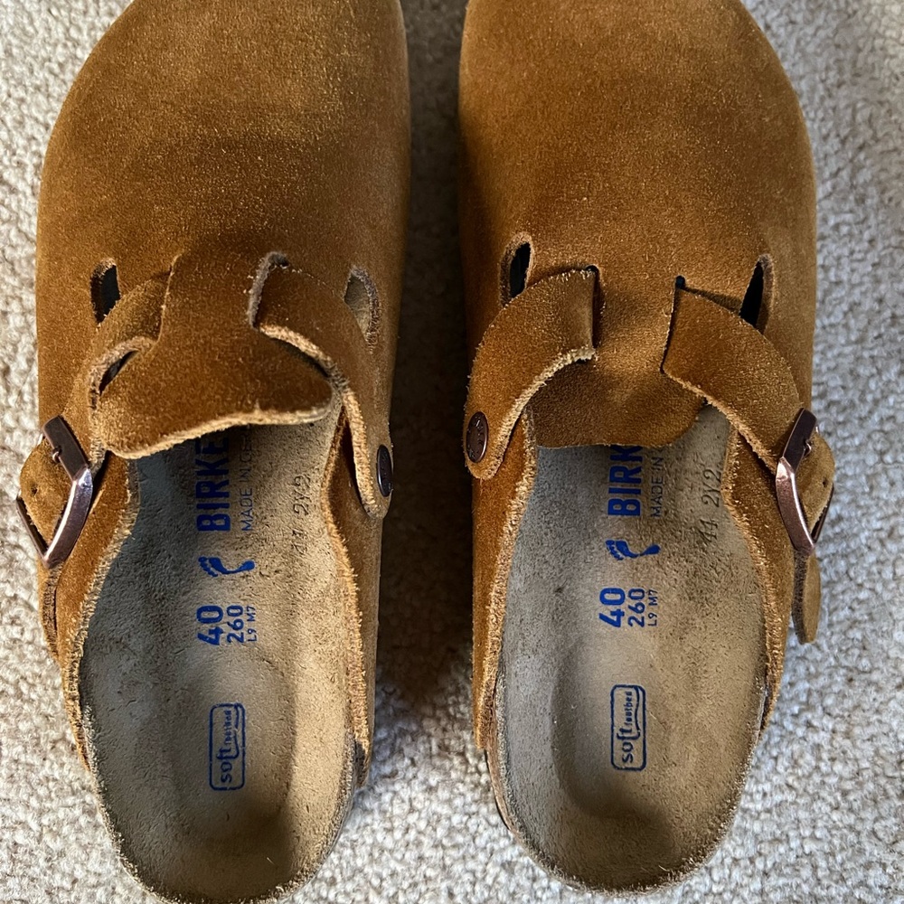 Birkenstock Suede Boston Soft Footbed 40N